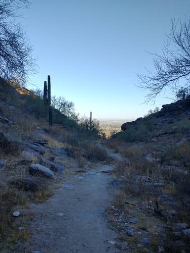 Early morning offers a shaded hike