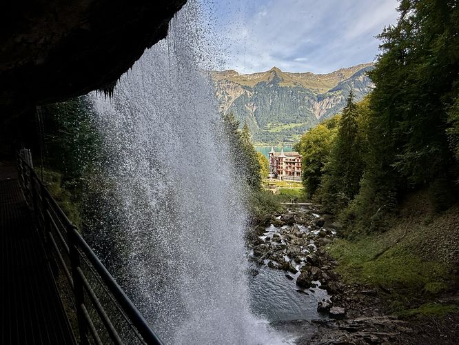 Behind Giessbach Falls