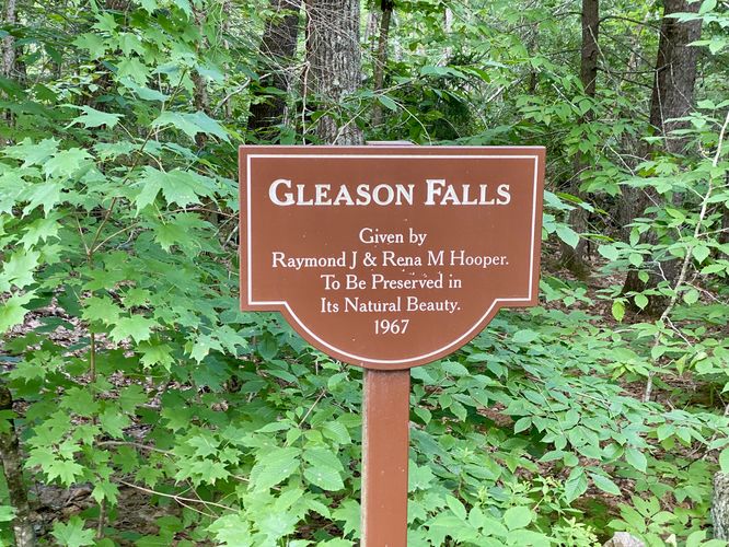 Gleason Falls donated in 1967 by Raymond J & Rena M Hooper.