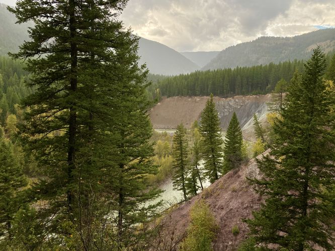 View of Middle Fork Flathead River and Goat Lick area