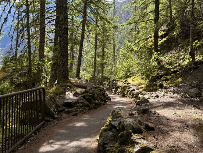 Paved, universal-access portion of the trail