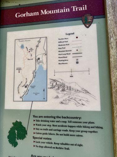 Gorham Mountain trail map