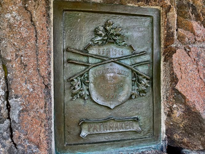 "Pathmaker" Waldron Bates (1856 - 1909) memorial plaque