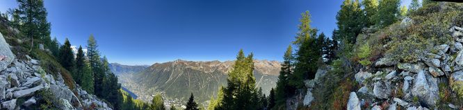 180-degree panoramic view from the trail