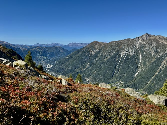 Breathtaking view into the Chamonix Valley
