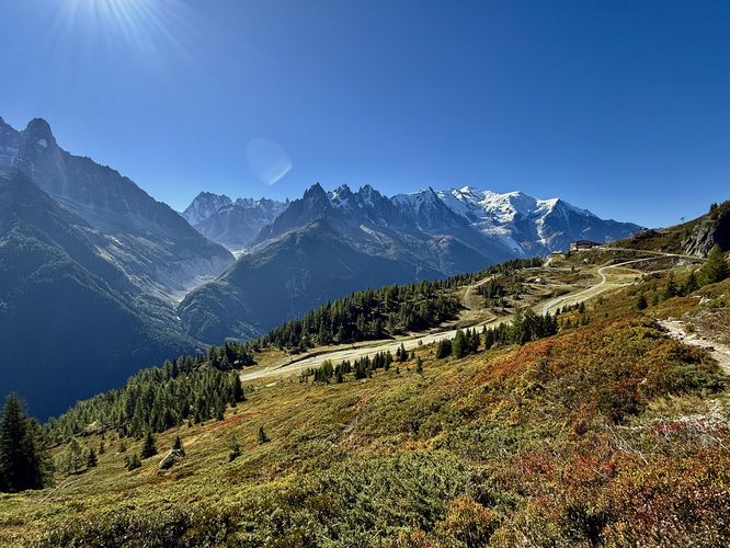 Alps view of the Mont Blanc massif