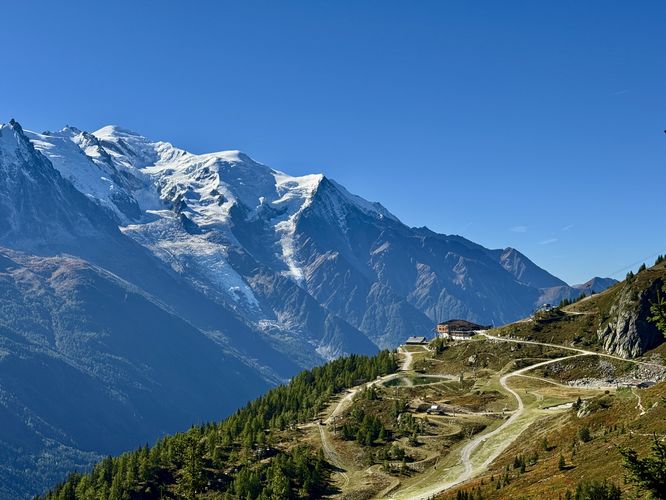 View of Mont Blanc and La Flégère