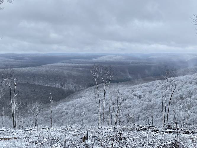 Snowy Grand View from atop Cedar Mountain