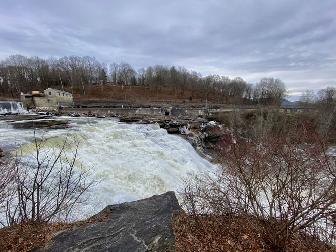 Great Falls, approx. 50-feet tall (side view viewpoint #2)