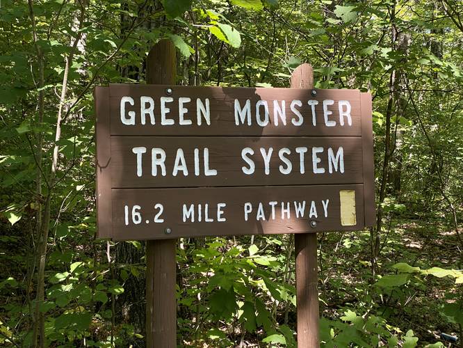 Green Monster Trail sign