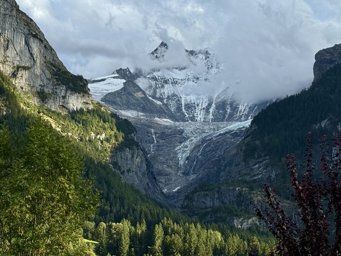 View of Pfeffestecki and Lower Grindelwald Glacier