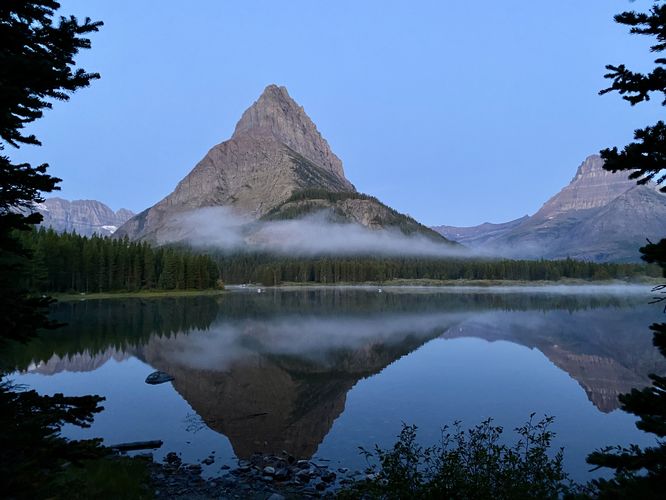 View of Mount Grinnell and Swiftcurrent Lake