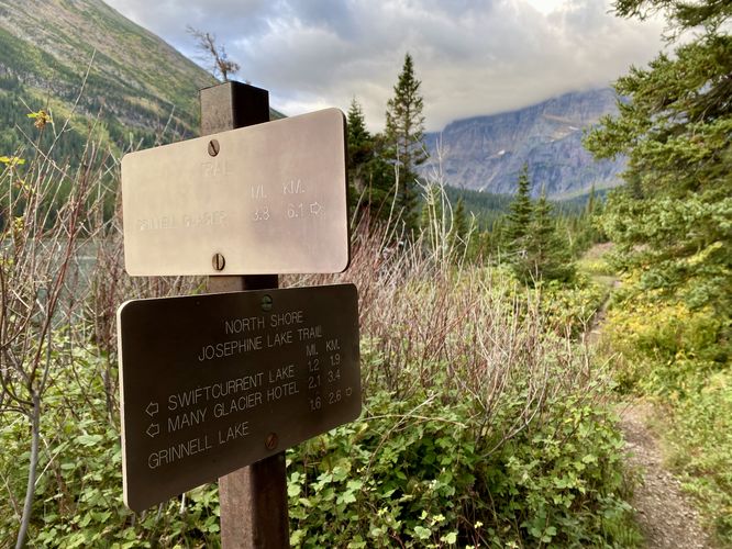 N Shore Josephine Lake Trail (keep-left hiking in)