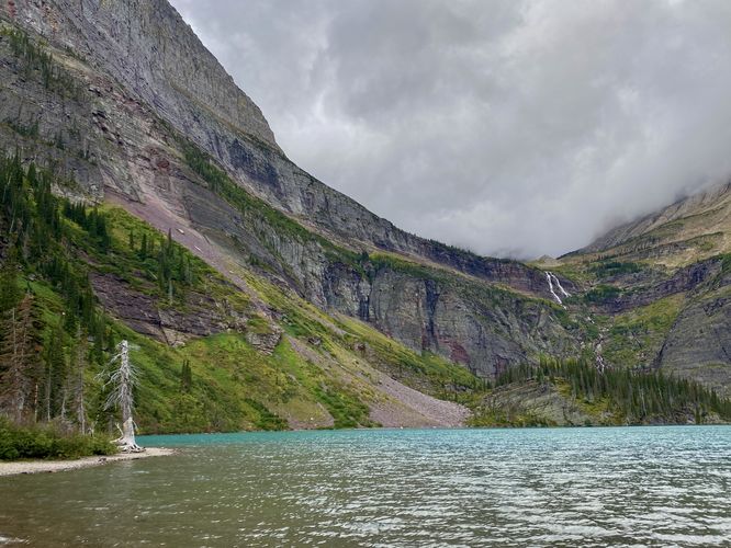 Angel Wing, Grinnell Lake, and Grinnell Falls
