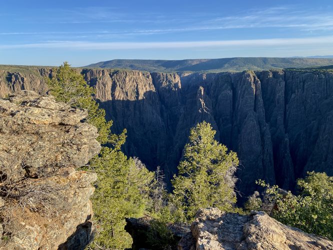 View from the rock outcropping near the eastern overlook at Gunnison Point