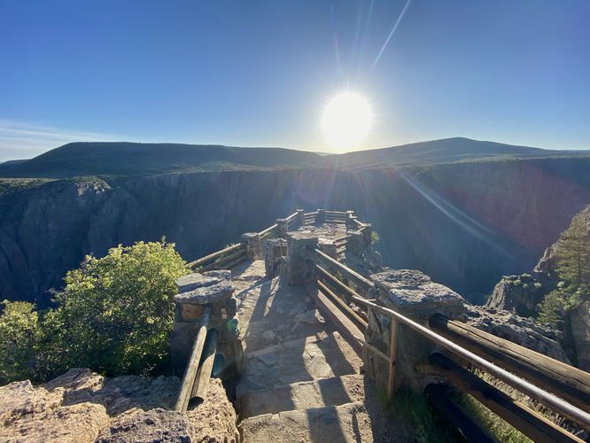 Staircase leads to the Gunnison Point Overlook