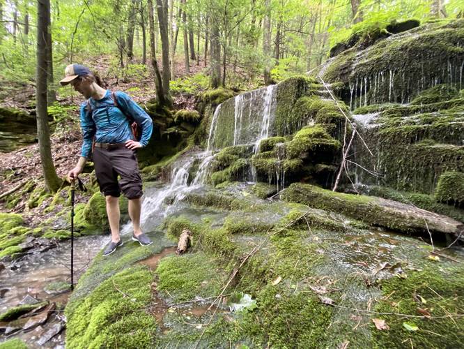 Sam at Hamilton Hollow Falls