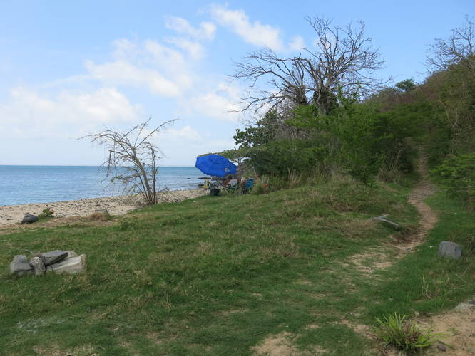 Entrance to the trail on Friar's bay