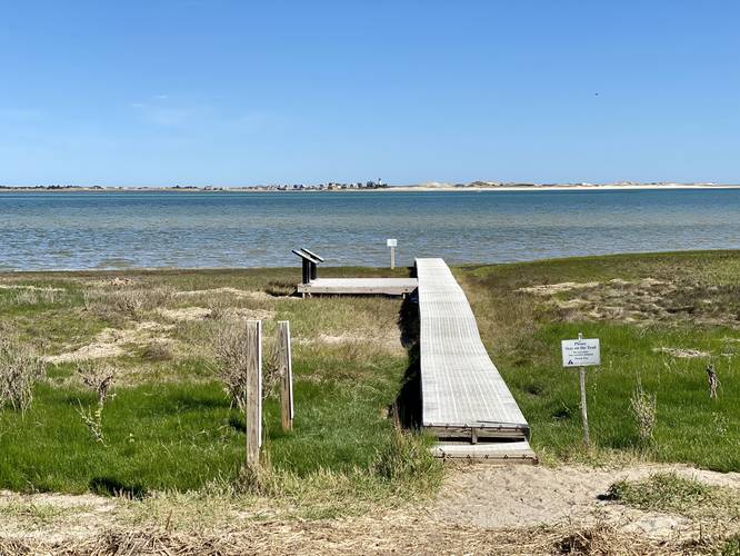 View of Sandy Neck and boardwalk