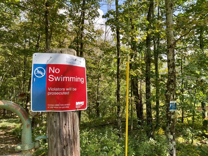 No swimming at Hardenburgh Falls