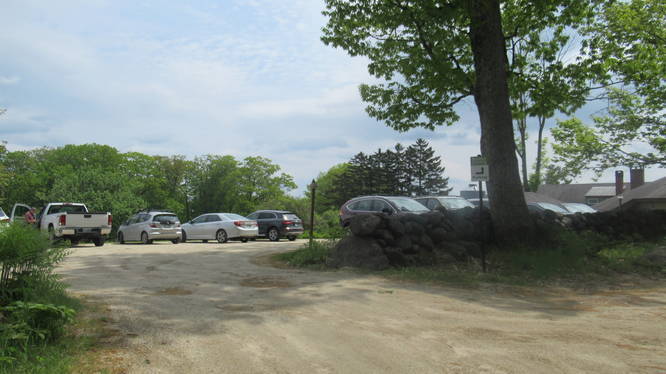 One of two large parking areas