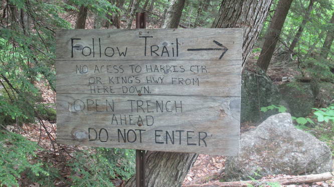 Private Property sign...stay on marked trails