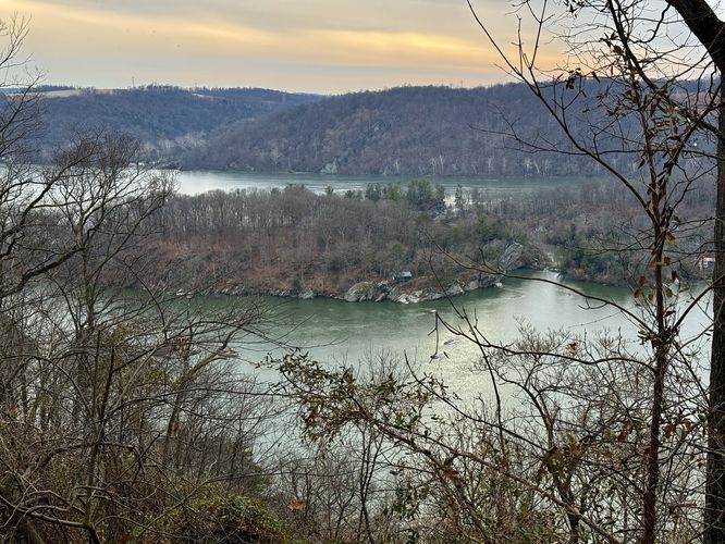 Off-trail view of islands in the Susquehanna River