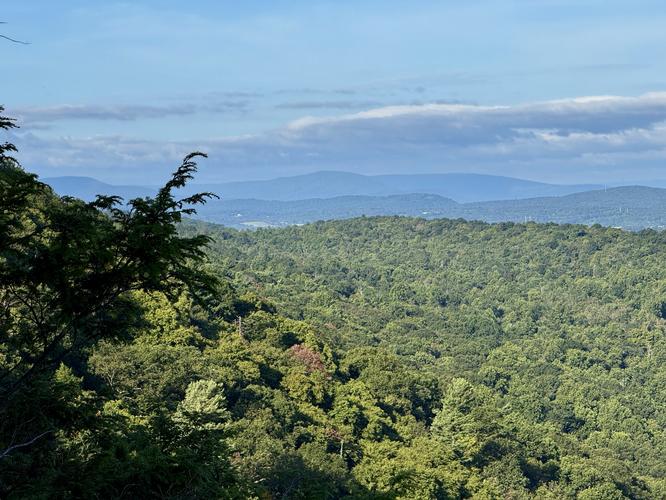 Western view from Hawk Rock along the Appalachian Trail