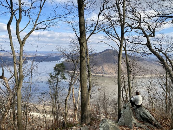 Taking a break near Eagles Edge Vista