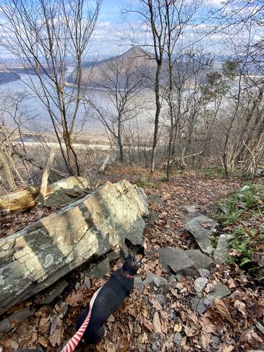 Hiking down to Eagles Edge Vista