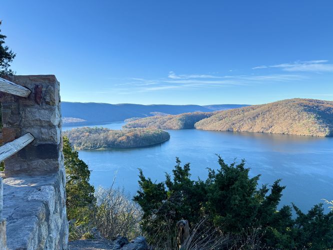 View of Raystown Lake from the side of Hawn's Overlook