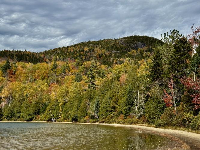 View of Mt. Jo from the shore of Heart Lake