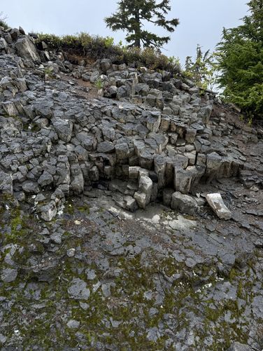 Volcanic basalt columns