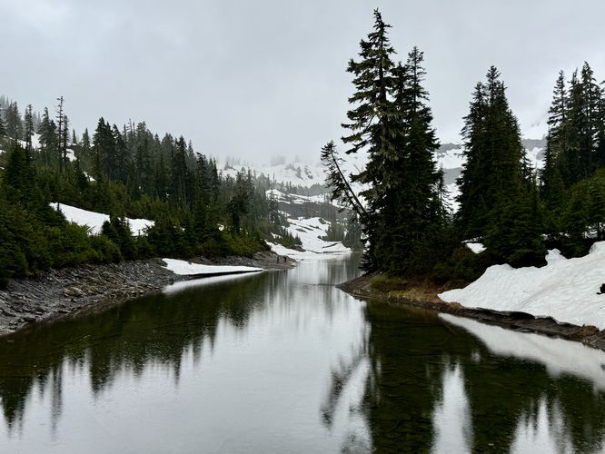 View of Lower Bagley Lake from the footbridge