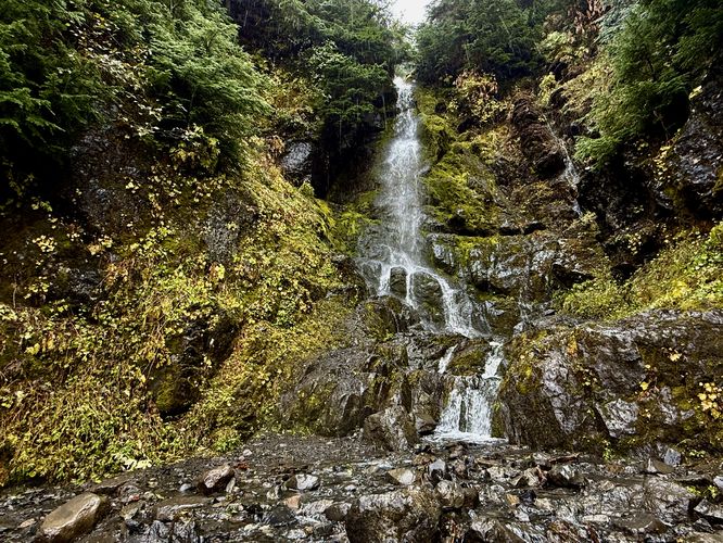 60-foot tall waterfall
