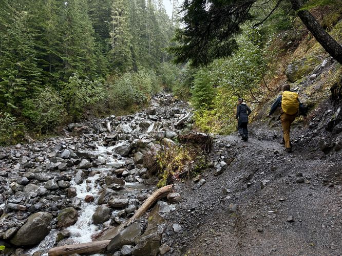 Creek crossing above Lower Kulshan Falls