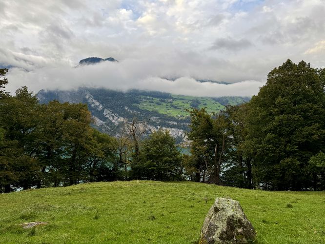 View of Walensee and Amden