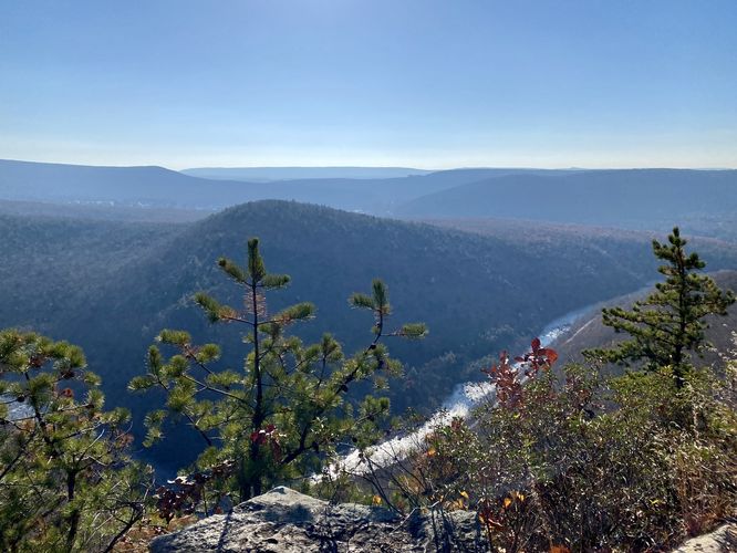 View of the Lehigh Gorge from Hetchell's Tooth Cliffs