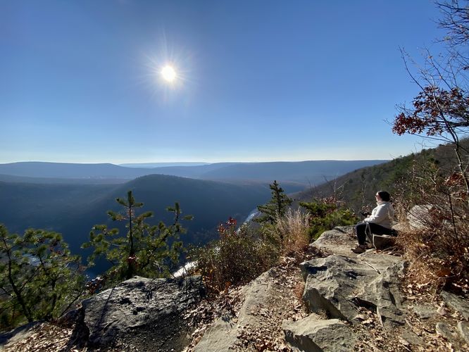 View of the Lehigh Gorge from Hetchell's Tooth Cliffs