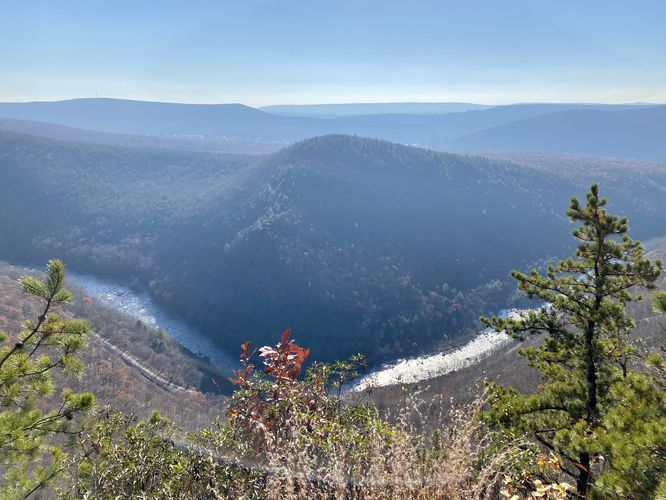 View of the Lehigh Gorge from Hetchell's Tooth Cliffs