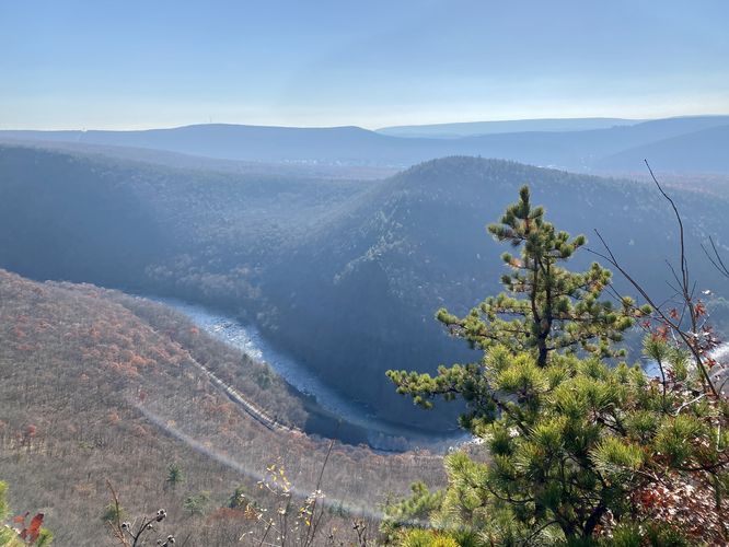 View of the Lehigh Gorge from Hetchell's Tooth Cliffs