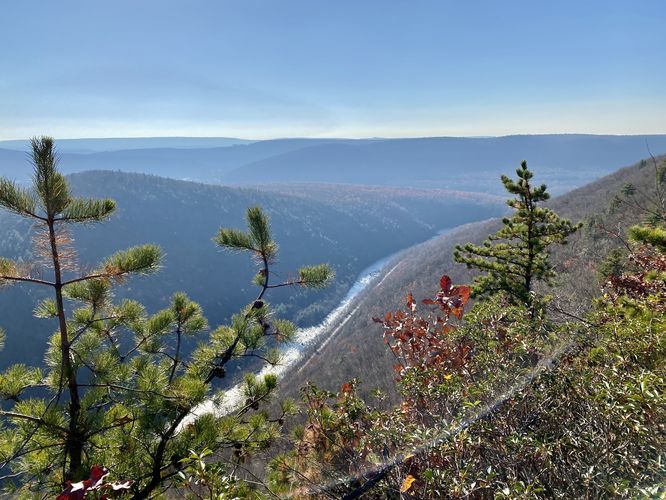 View of the Lehigh Gorge from Hetchell's Tooth Cliffs