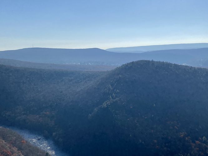 View of the Lehigh Gorge from Hetchell's Tooth Cliffs