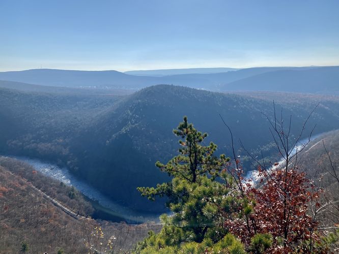 View of the Lehigh Gorge from Hetchell's Tooth Cliffs