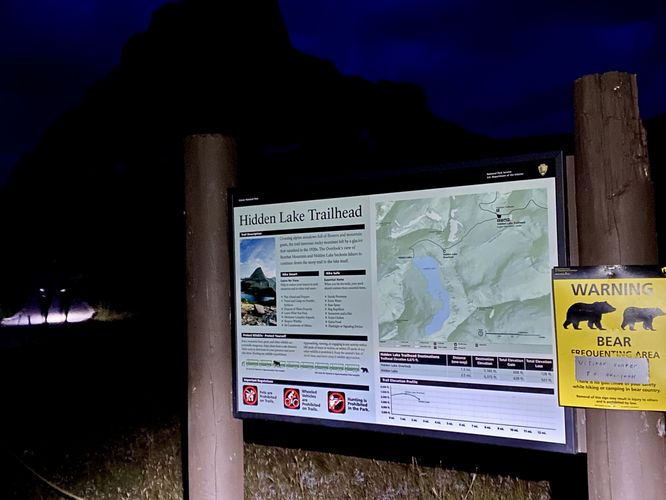 Hidden Lake Trailhead (before sunrise)