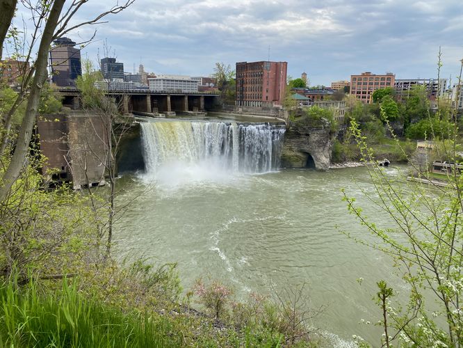 View of High Falls, downtown Rochester NY