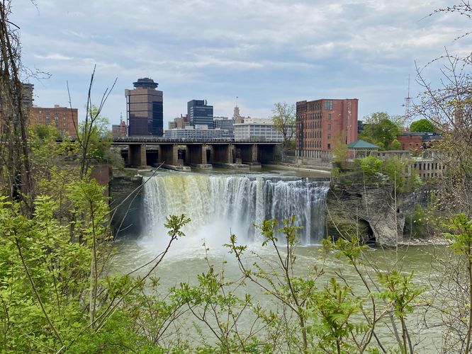 View of High Falls, downtown Rochester NY