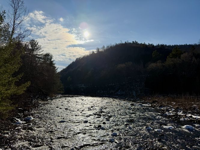 South-facing view of Loyalsock Creek