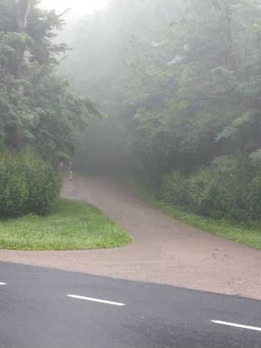 Entrance to parking lot at Smith Roach Gap 