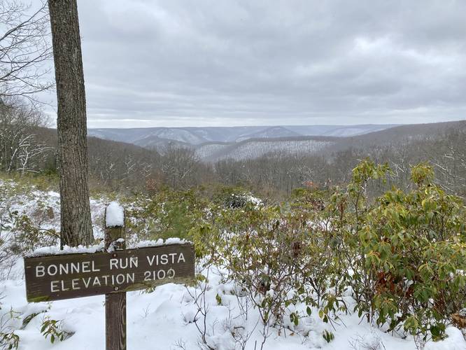 Bonnell Run Vista (elevation 2,100-feet)